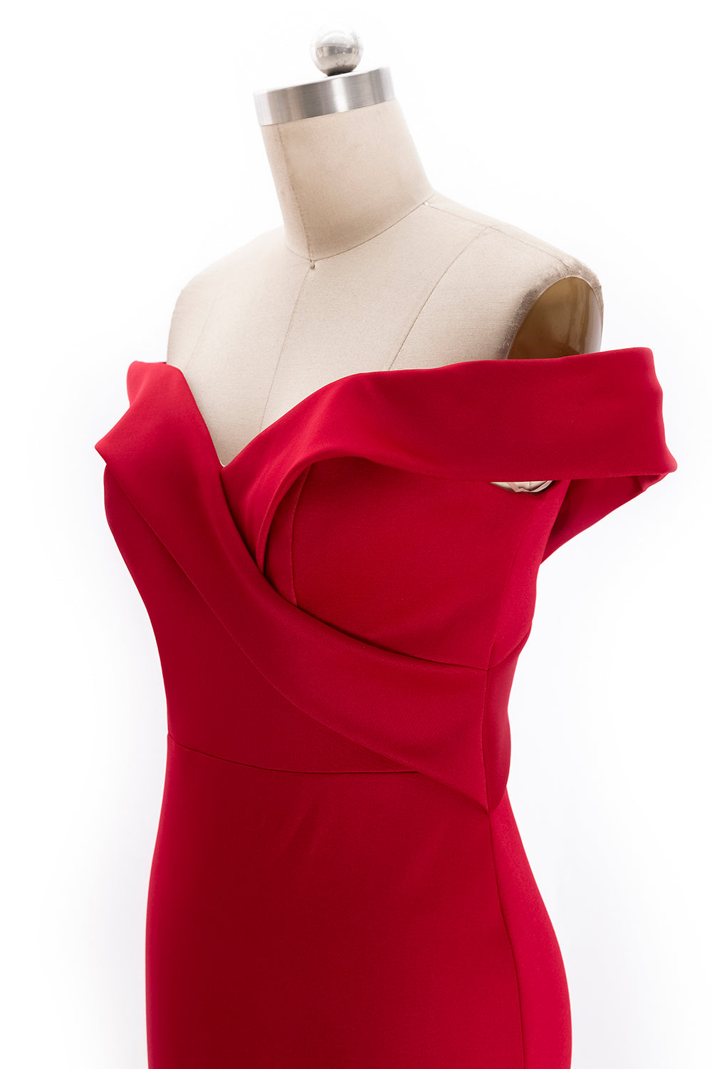 MACloth Damen Schulterfreies Meerjungfrauenkleid Lang Formales Ballkleid Hochzeitsfeierkleid