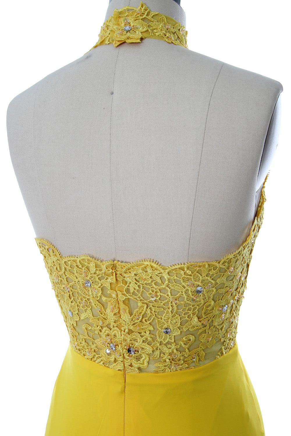 MACloth Women Prom Dresses Mermaid Sleeveless Lace Evening Party Formal Gown