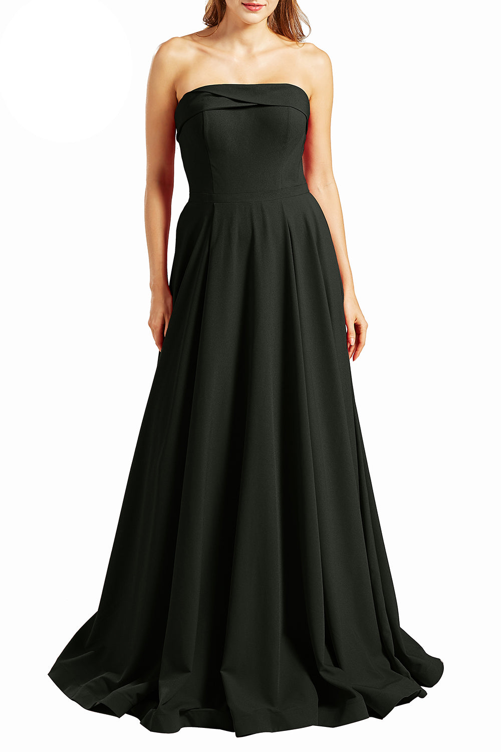 MACloth Vestidos de fiesta para mujer sin tirantes, largos, formales, de noche, estilo militar