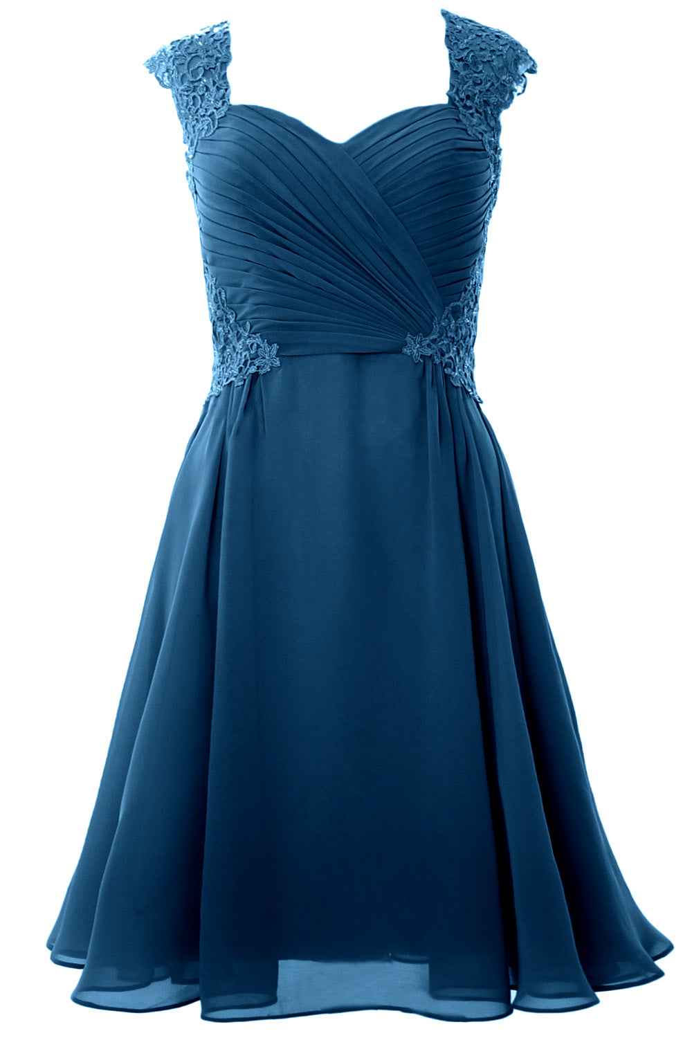 Vestido de cóctel de manga corta para mujer de MACloth 2017, vestido formal para fiesta de bodas corto