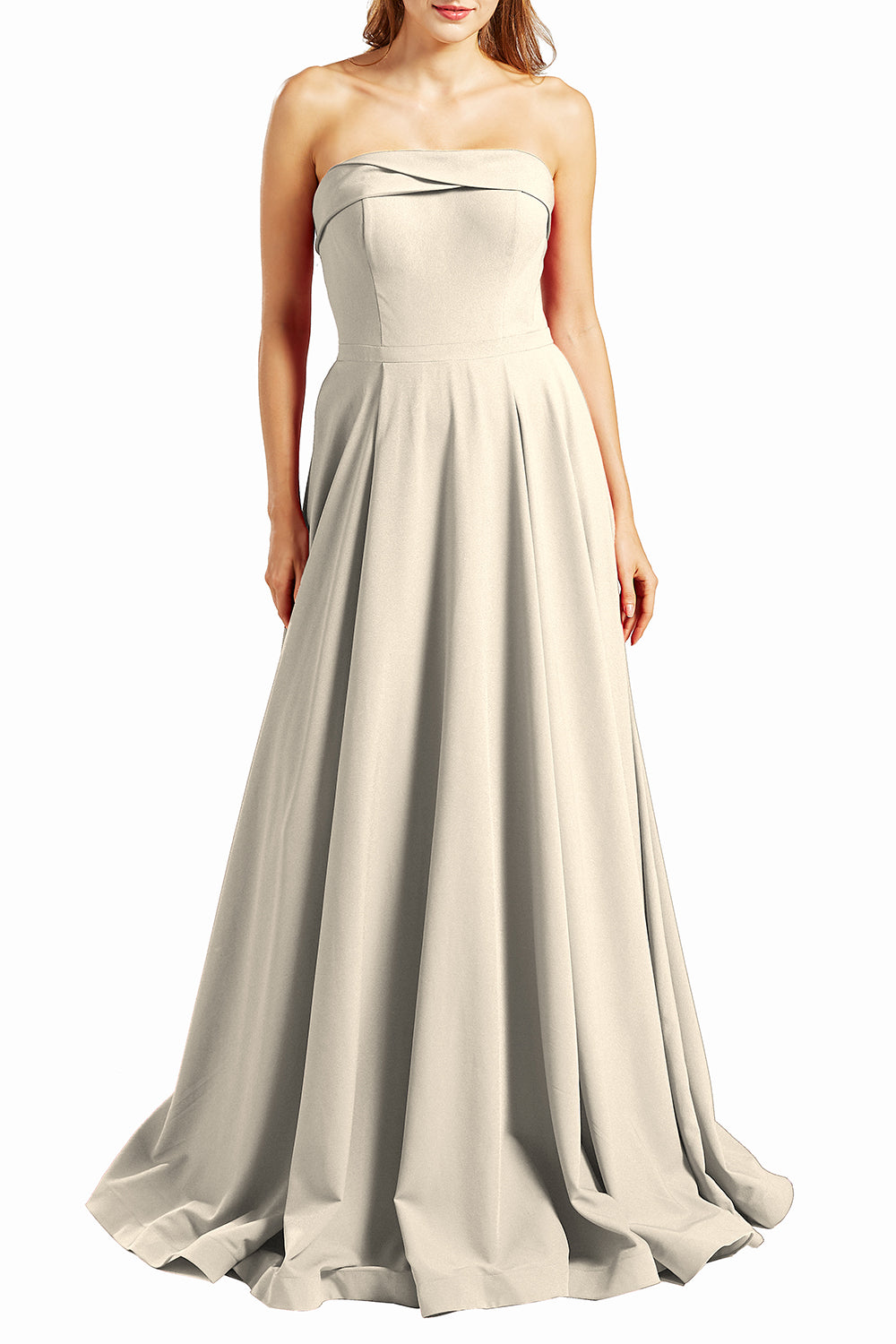 MACloth Vestidos de fiesta para mujer sin tirantes, largos, formales, de noche, estilo militar