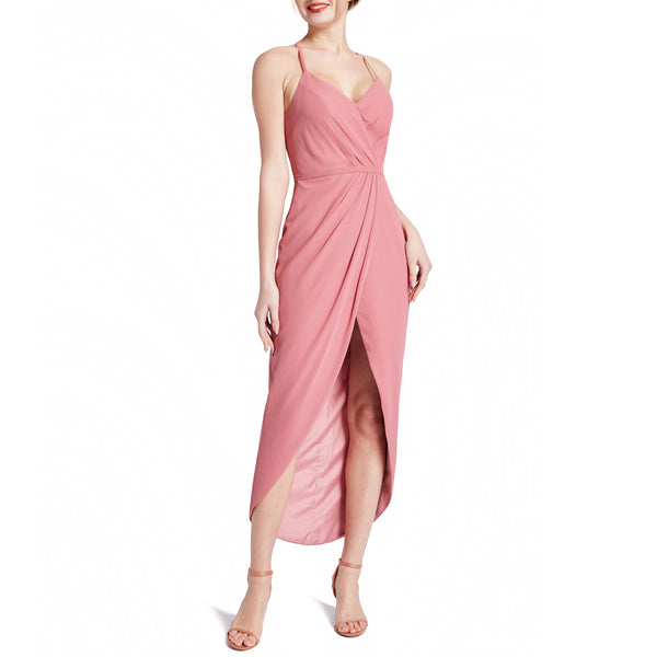 MACloth Women Hi Lo Sweetheart Wrap Causal Party Cocktail Dresses Semi-Formal