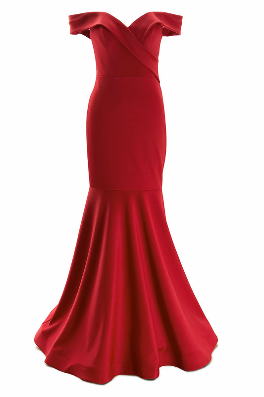 MACloth Women Off Shoulder Mermaid Long Formal Prom Dress Wedding Party Gown