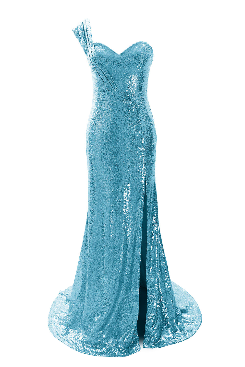 MACloth Women Sequin Bridesmaid Dress One Shoulder Long Prom Evening G MACloth Women Sequin Bridesmaid Dress One Shoulder Long Prom Evening G