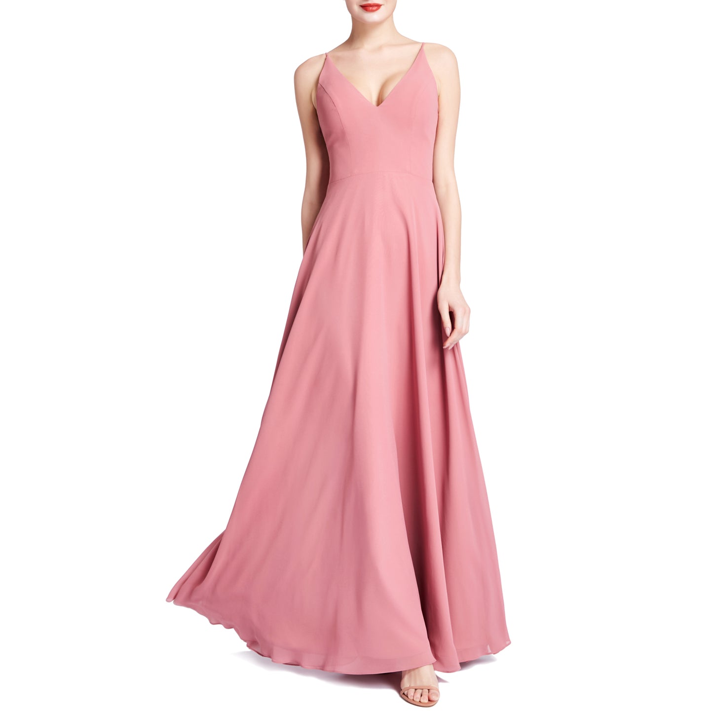 MACloth Mujeres Cuello en V Maxi Boda Fiesta Dama de Honor Vestidos Vestido de Noche