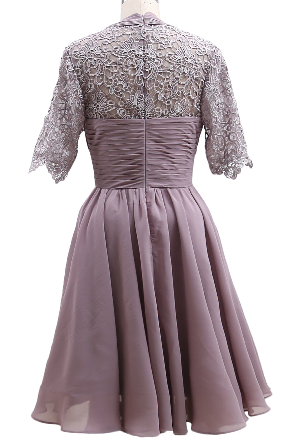 MACloth Vestidos de madre de la novia Encaje Cóctel Fiesta Invitada de boda Medias mangas