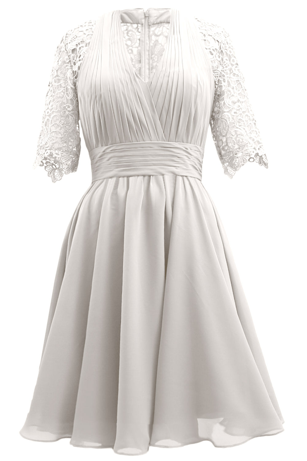 MACloth Vestidos de madre de la novia Encaje Cóctel Fiesta Invitada de boda Medias mangas