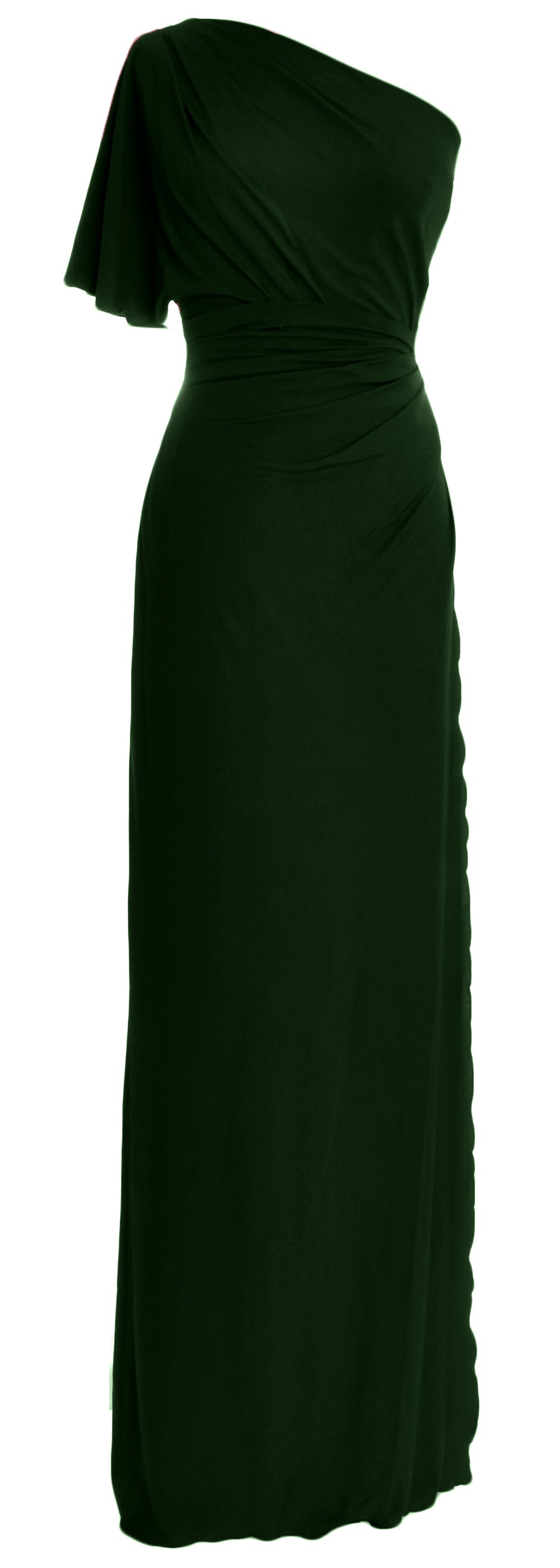 Vestido de fiesta de boda de jersey elegante de un solo hombro de MACloth