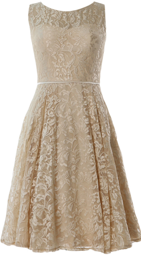 MACloth Women Lace Cocktail Dresses Vintage Short Wedding Party Guest Mother