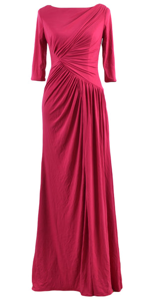 MACloth Women Mother Bride Dresses Half Sleeves Long Evening Party Formal Gown