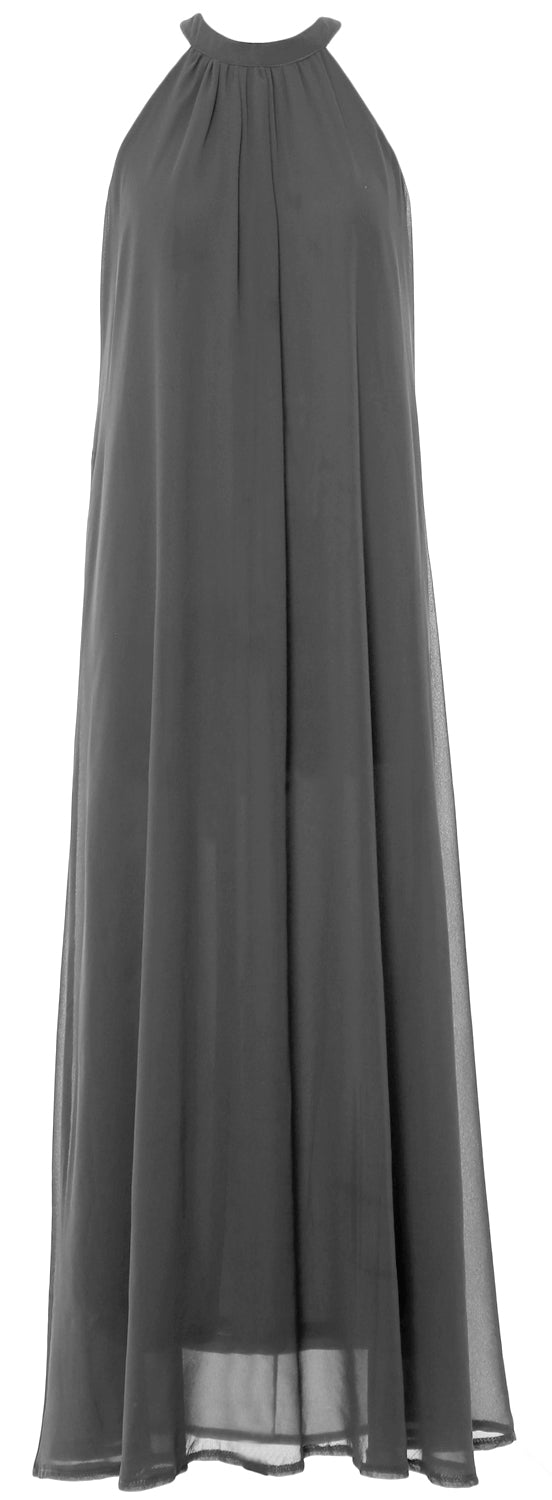 MACloth Damen Neckholder Chiffon Lange Hochzeit Party Brautjungfernkleider Mutter
