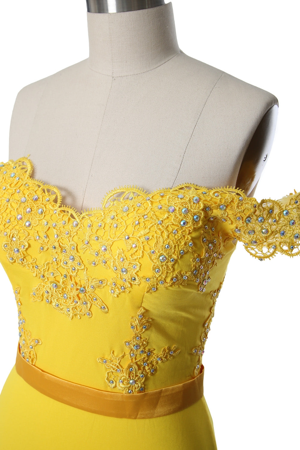 MACloth Women Prom Dresses Mermaid Off the Shoulder Lace Formal Evening Gown