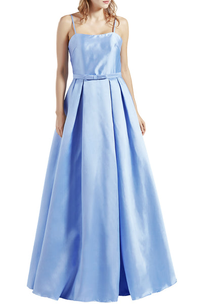 MACloth Women Long Sleeveless Satin Prom Party Dresses Homecoming Evening Gown
