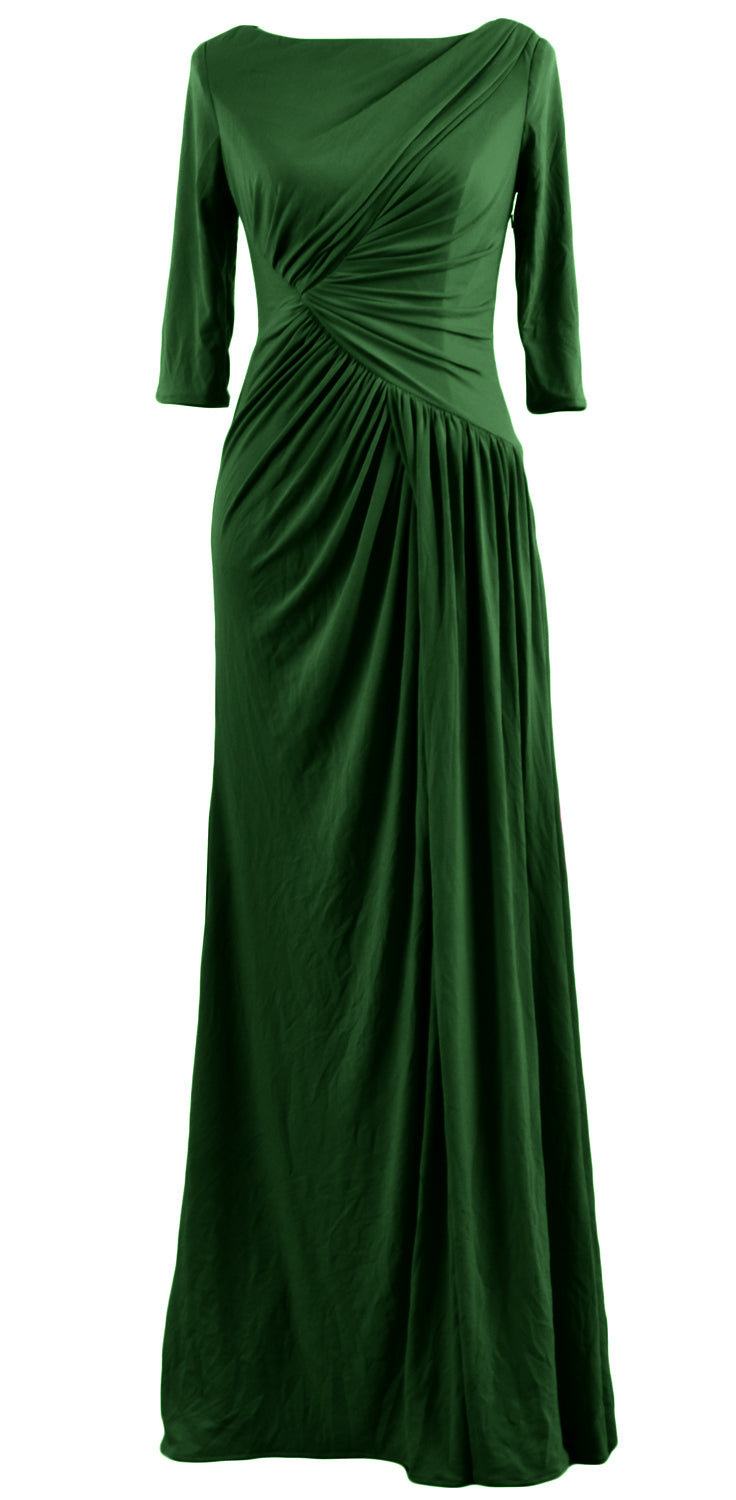 MACloth Damen Kleider für die Mutter der Braut, Halbarm, lang, Abendkleid, Partykleid