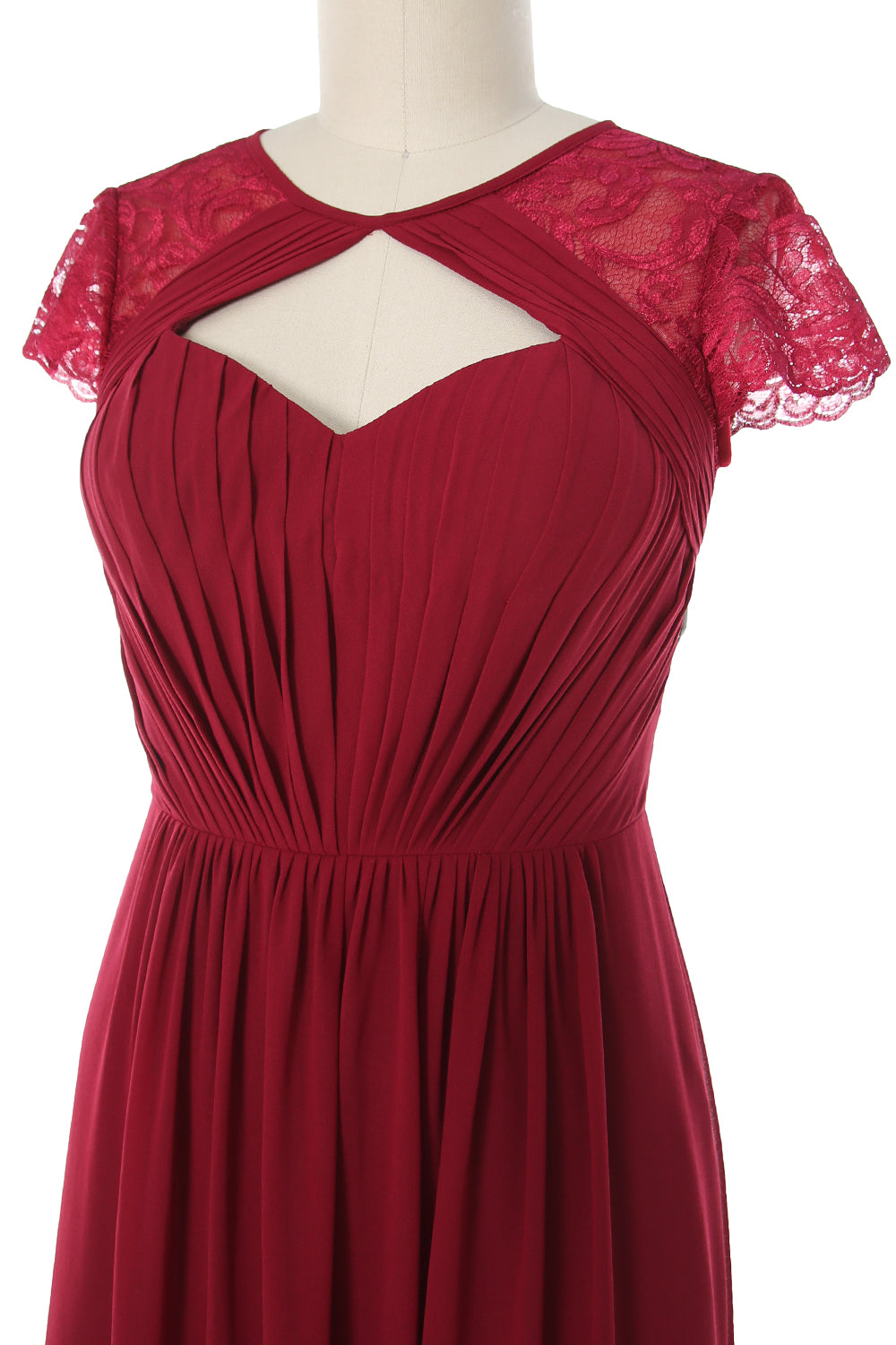 Vestido de dama de honor largo con mangas cortas elegante MACloth 2018 Vestido formal de noche