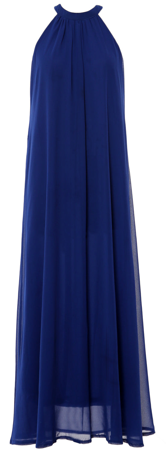 MACloth Damen Neckholder Chiffon Lange Hochzeit Party Brautjungfernkleider Mutter