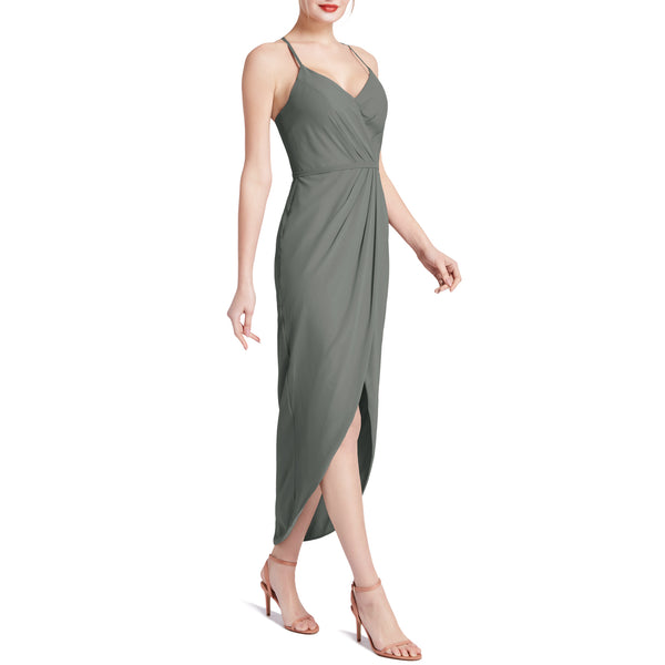 MACloth Women Hi Lo Sweetheart Wrap Causal Party Cocktail Dresses Semi-Formal