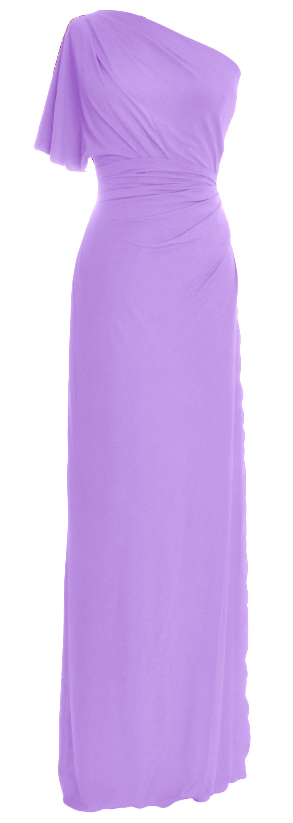 Vestido de fiesta de boda de jersey elegante de un solo hombro de MACloth