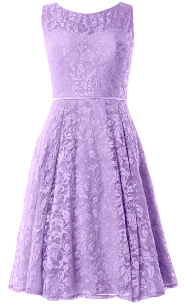 MACloth Women Lace Cocktail Dresses Vintage Short Wedding Party Guest Mother