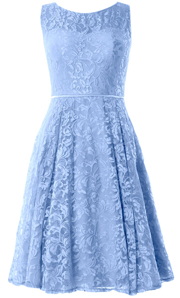 MACloth Women Lace Cocktail Dresses Vintage Short Wedding Party Guest Mother