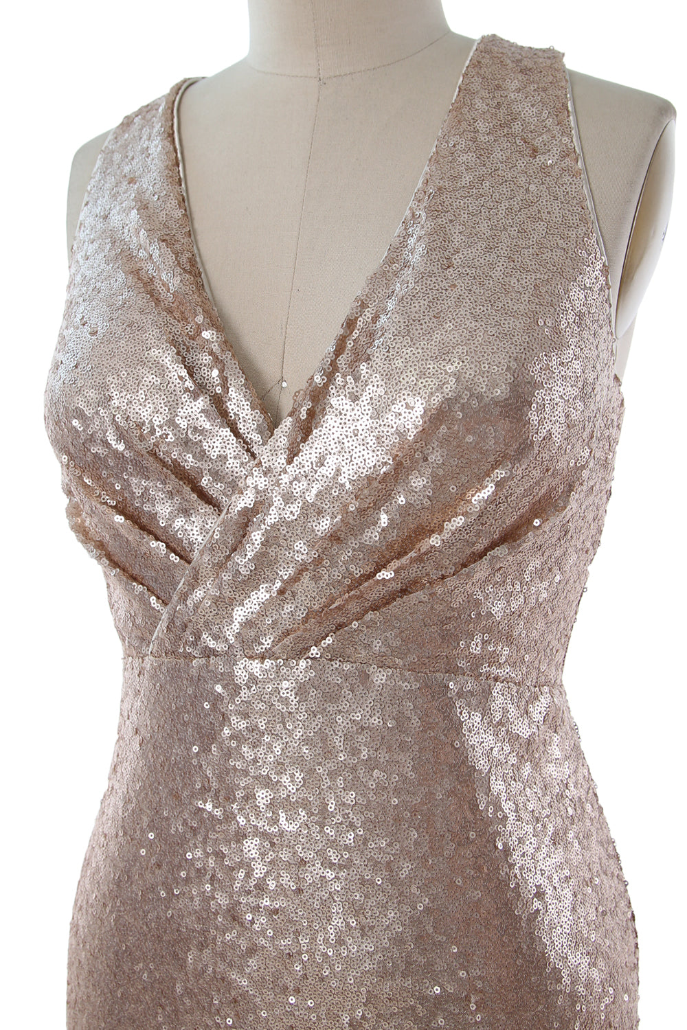 MACloth Sequin V Neck Wrap Maix Bridesmaid Dresses Evening Military Ball Gown