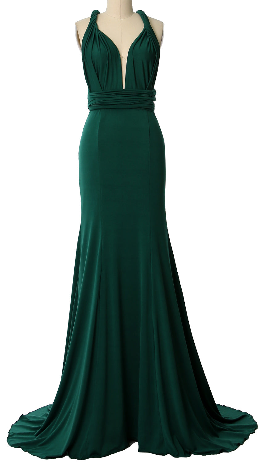 MACloth Convertible Wrap Multi Way Bridesmaid Dress Maxi Evening Formal Gown