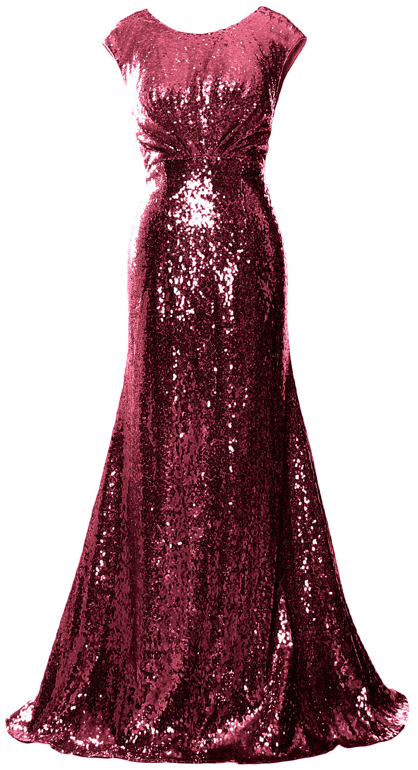 MACloth Women Mother of Bride Dresses Cap Sleeves Sequin Bridesmaid Fo MACloth Women Mother of Bride Dresses Cap Sleeves Sequin Bridesmaid Fo