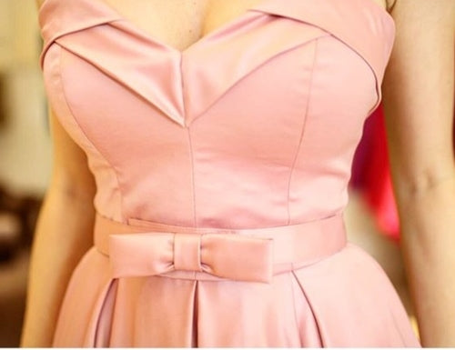 MACloth Trägerloses, langes Ballkleid mit Herzausschnitt, errötendes, rosa, formelles Abendkleid