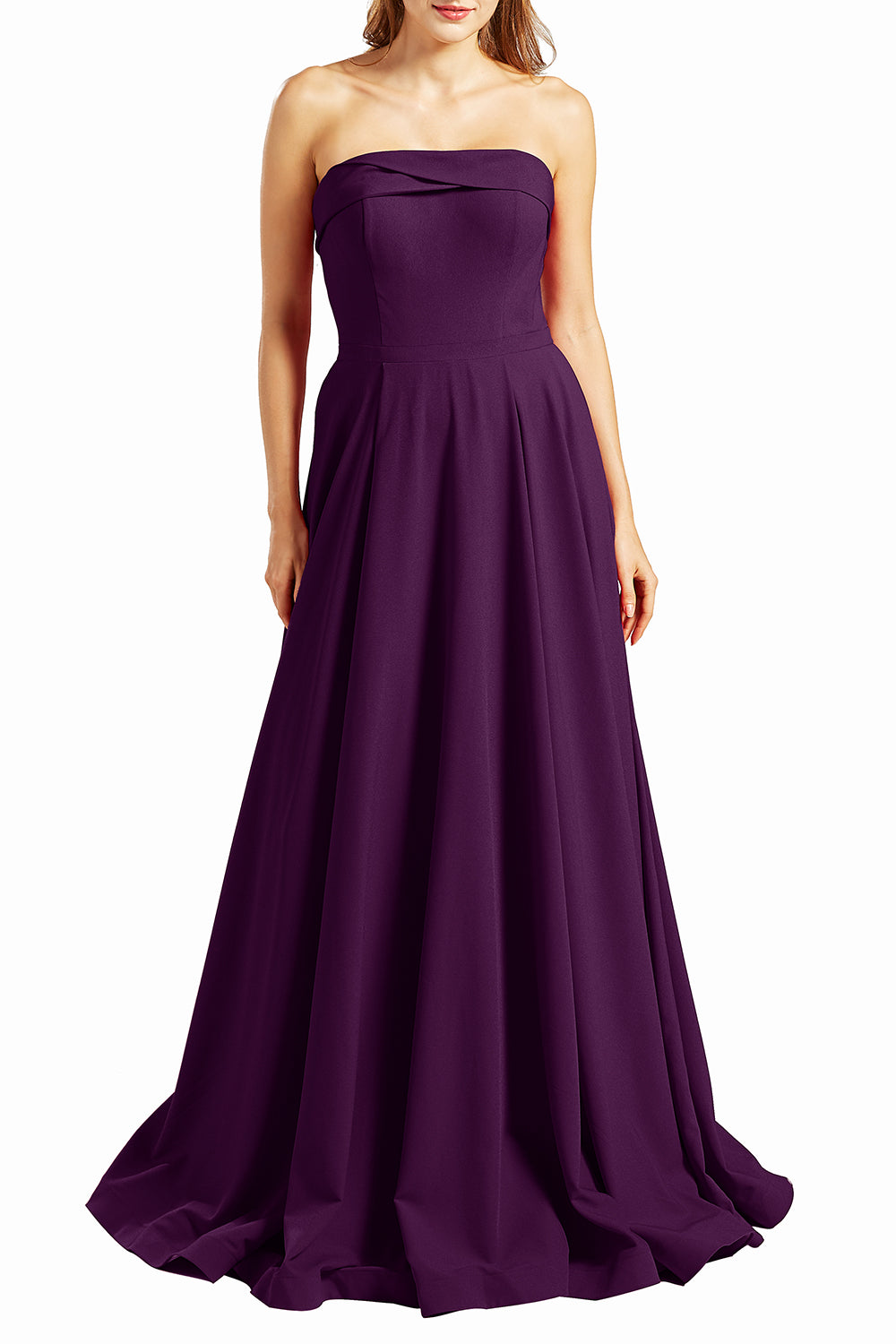 MACloth Vestidos de fiesta para mujer sin tirantes, largos, formales, de noche, estilo militar