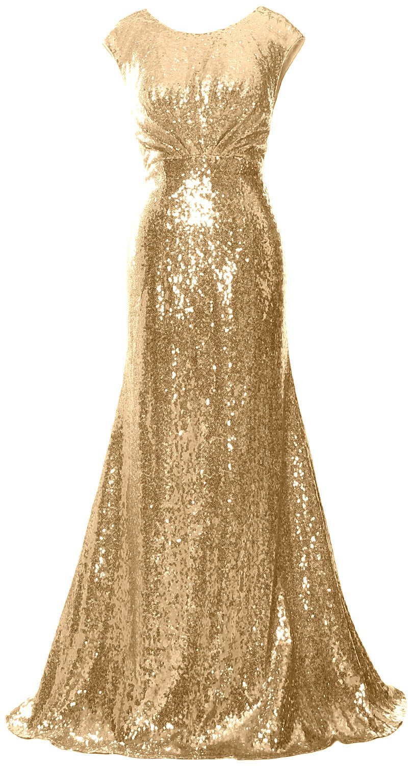 MACloth Women Mother of Bride Dresses Cap Sleeves Sequin Bridesmaid Formal Gown Light Gold / Above Knee / Custom Size MACloth Women Mother of Bride Dresses Cap Sleeves Sequin Bridesmaid Formal Gown Light Gold / Above Knee / Custom Size