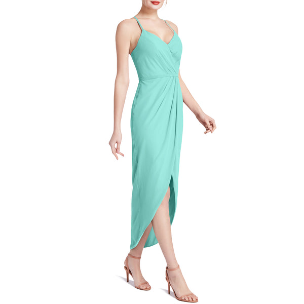 MACloth Women Hi Lo Sweetheart Wrap Causal Party Cocktail Dresses Semi-Formal
