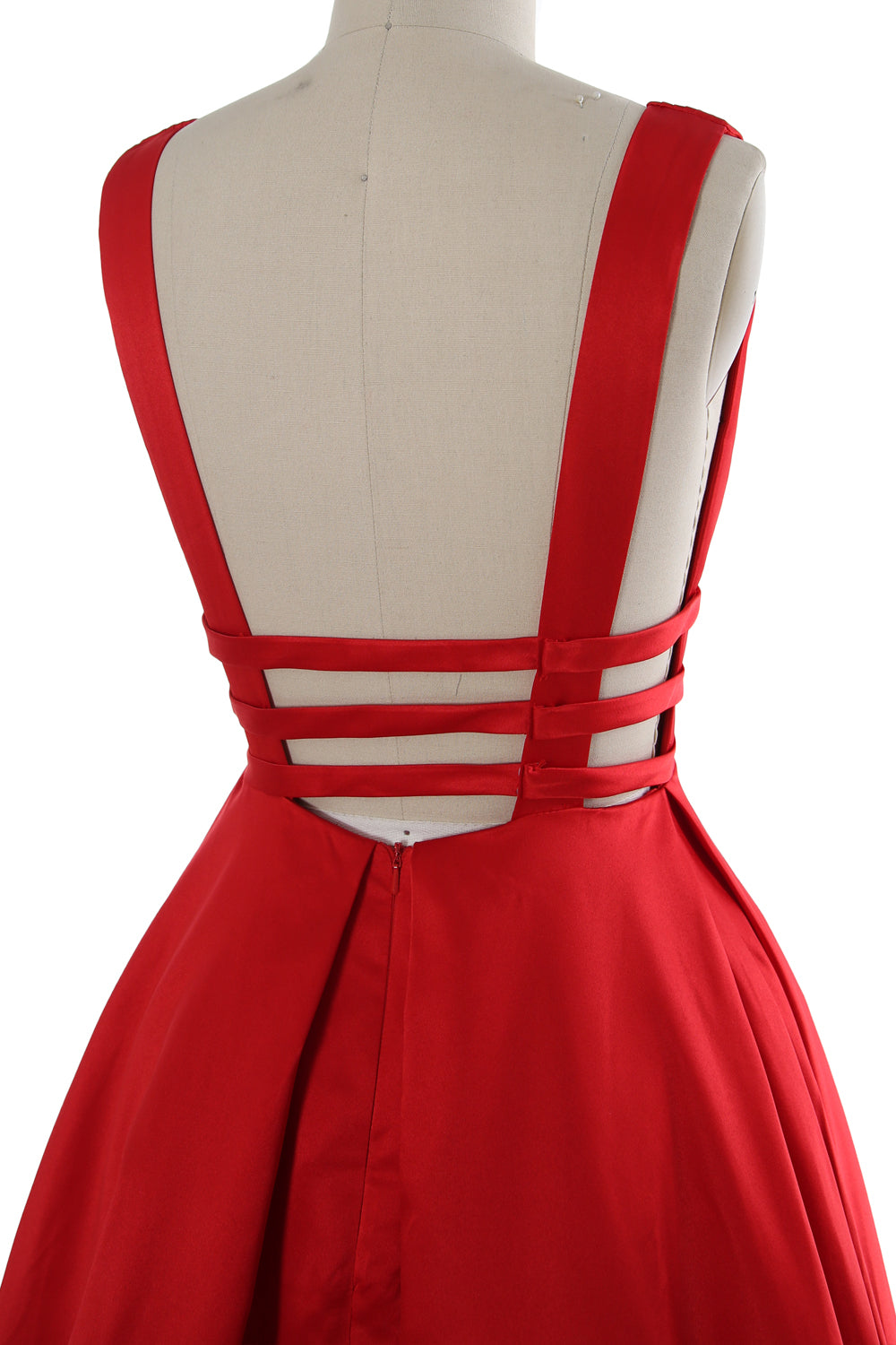 MACloth Damen Ballkleid mit tiefem V-Ausschnitt, Satin, ärmellos, formelle Abendkleider