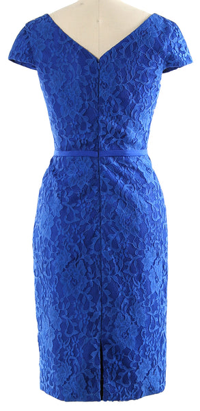 MACloth Women Vintage Short Lace Cap Sleeve Mother of Bride Dress Wedding Party