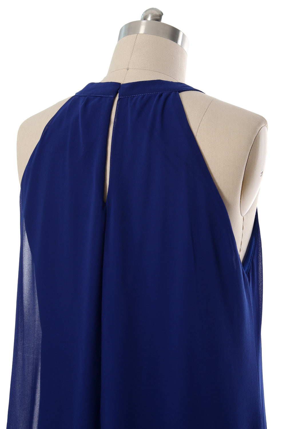 MACloth Damen Neckholder Chiffon Lange Hochzeit Party Brautjungfernkleider Mutter