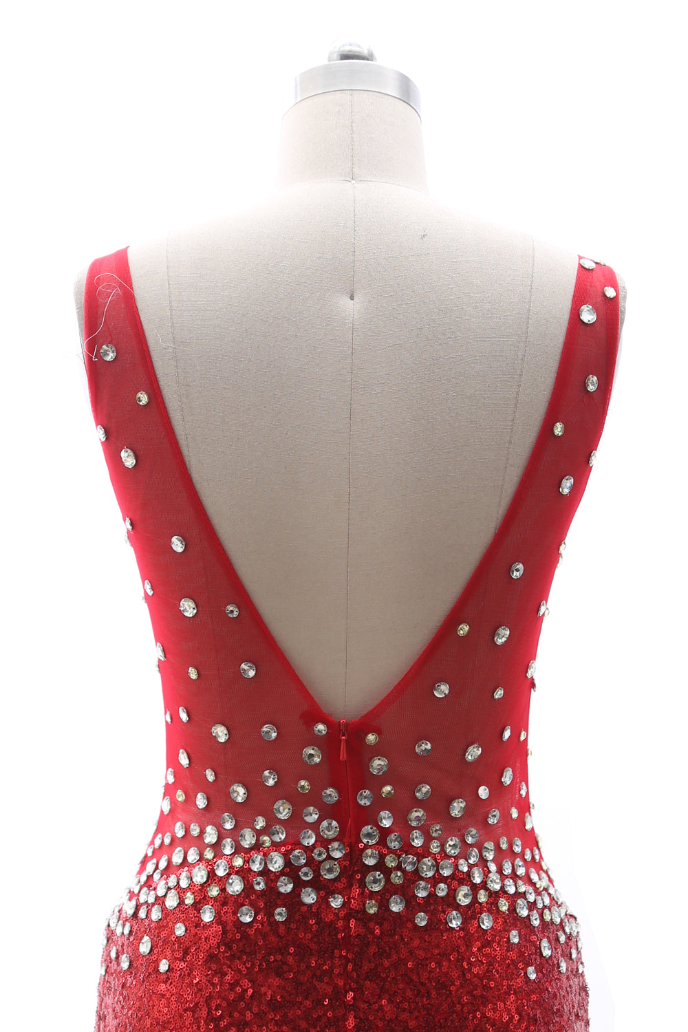 MACloth Women Prom Dresses Mermaid Sleeveless Sequin Party Evening Formal Gown