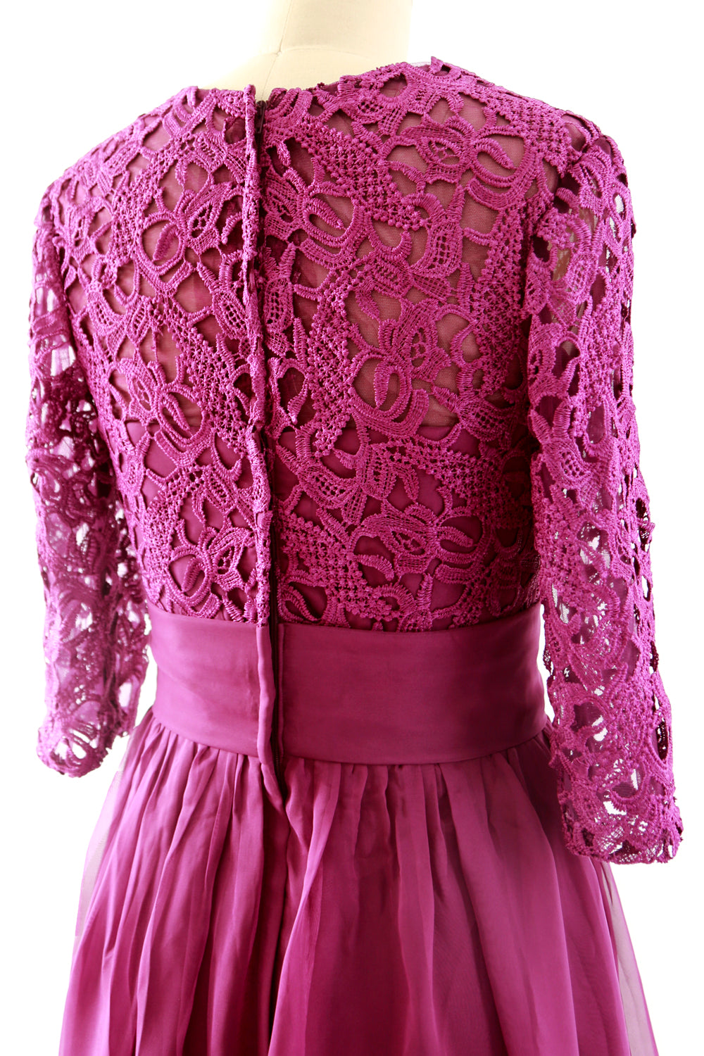 MACloth Women 3/4 Sleeve Lace Short Mother of Bride Dress Formal Evening Gown