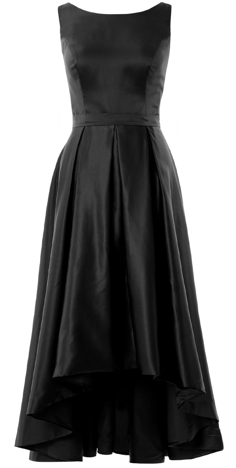 MACloth Hi-Lo Brautjungfernkleider Ärmellos Cocktail Hochzeit Party Abendkleid