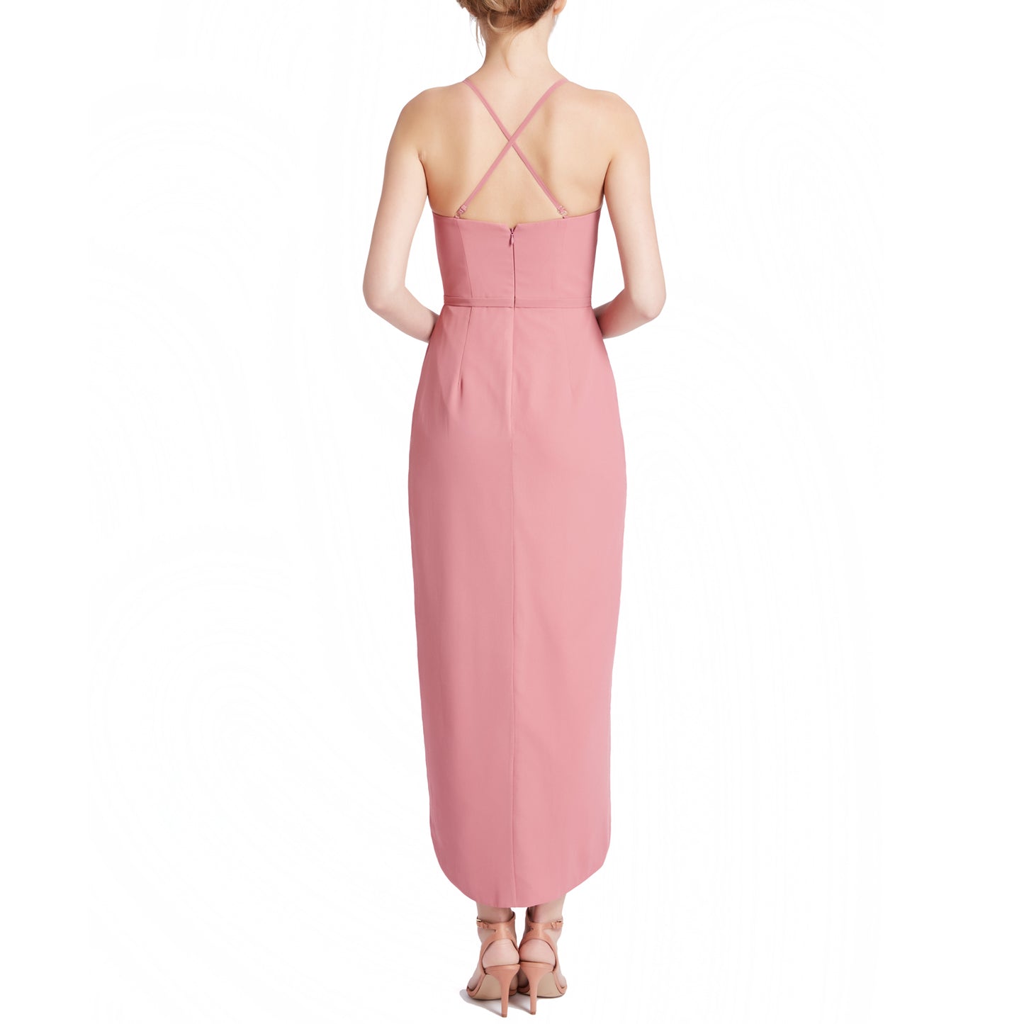 MACloth Damen Hi Lo Sweetheart Wickelkleid Casual Party Cocktailkleid Halbformell