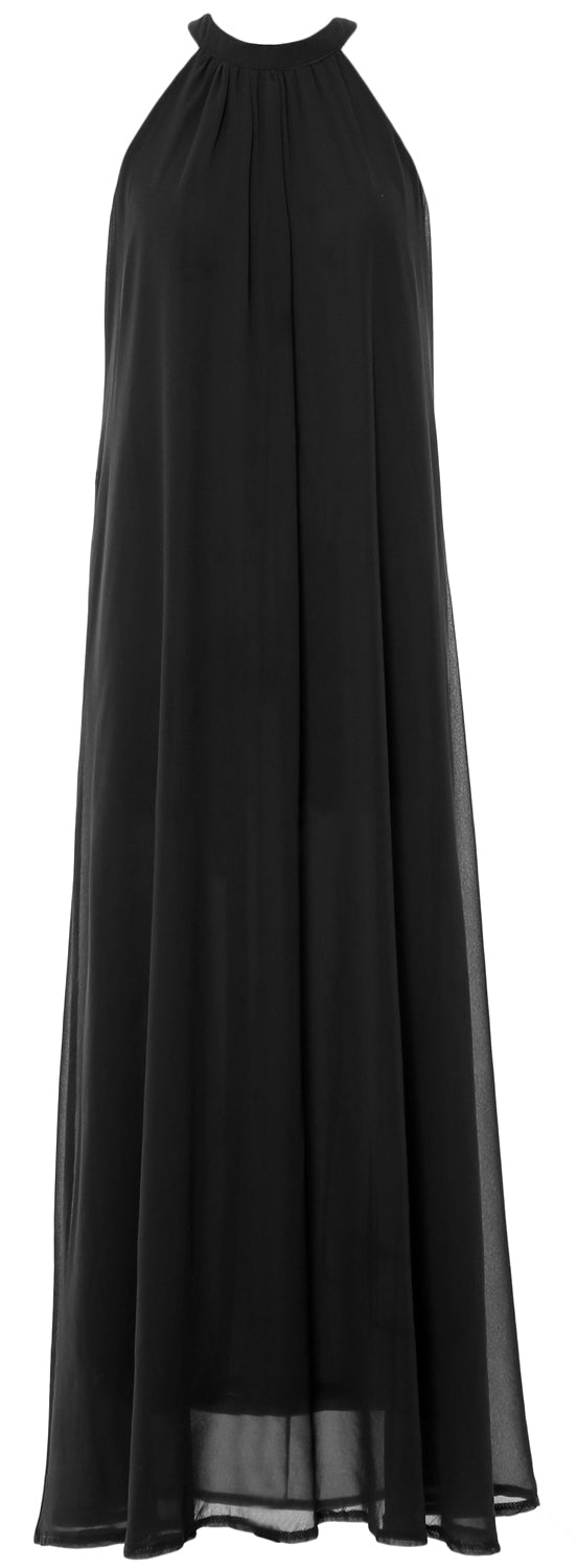 MACloth Damen Neckholder Chiffon Lange Hochzeit Party Brautjungfernkleider Mutter