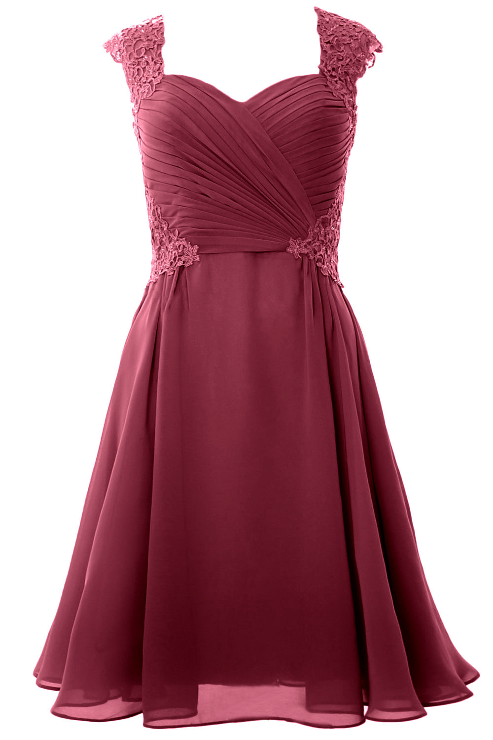 Vestido de cóctel de manga corta para mujer de MACloth 2017, vestido formal para fiesta de bodas corto