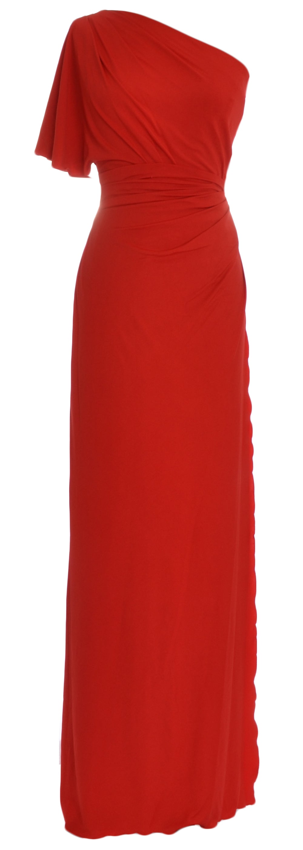 Vestido de fiesta de boda de jersey elegante de un solo hombro de MACloth