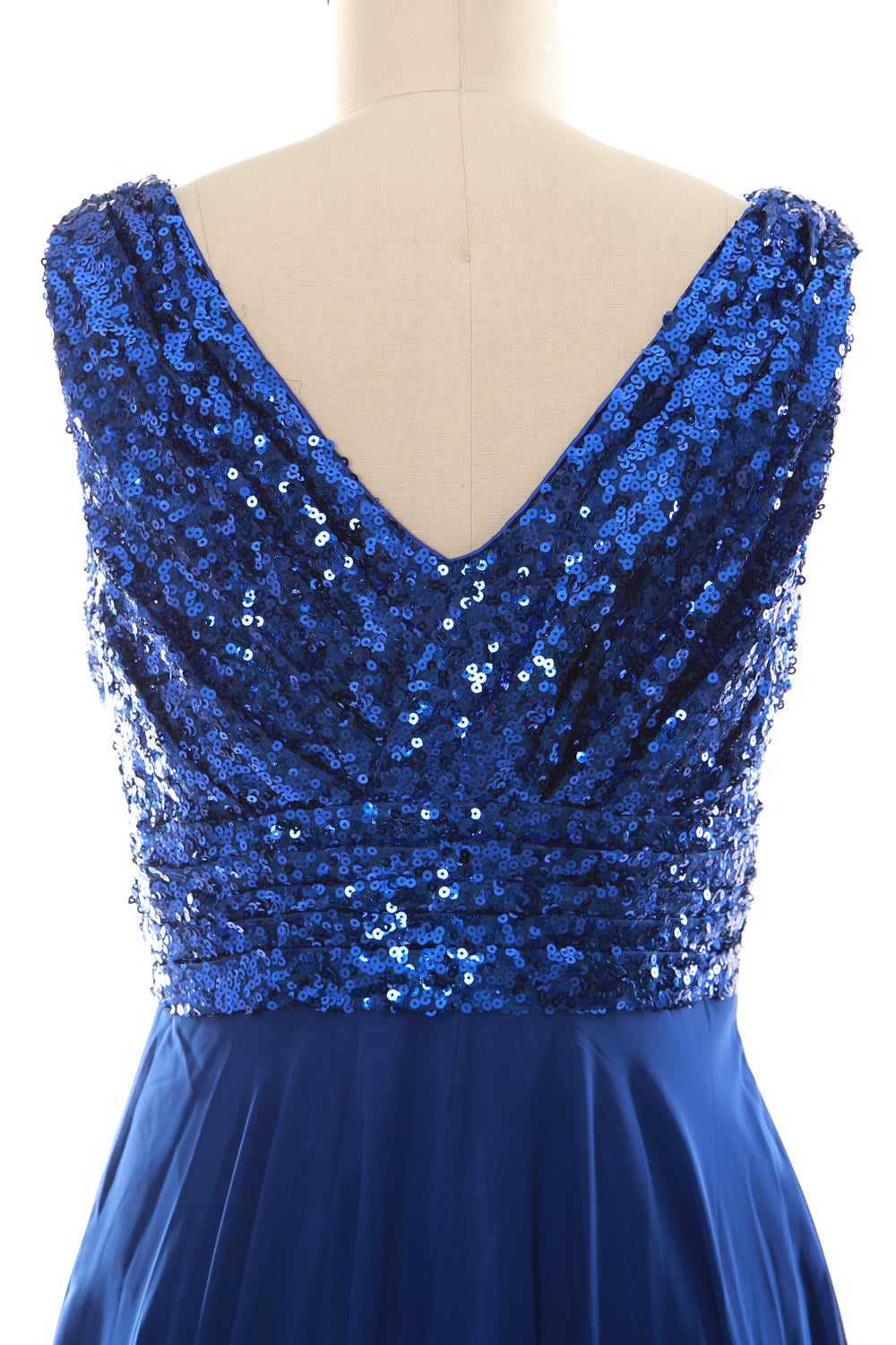 MACloth Women V Neck Sequin Short Wedding Bridesmaid Dresses Mother of Bride