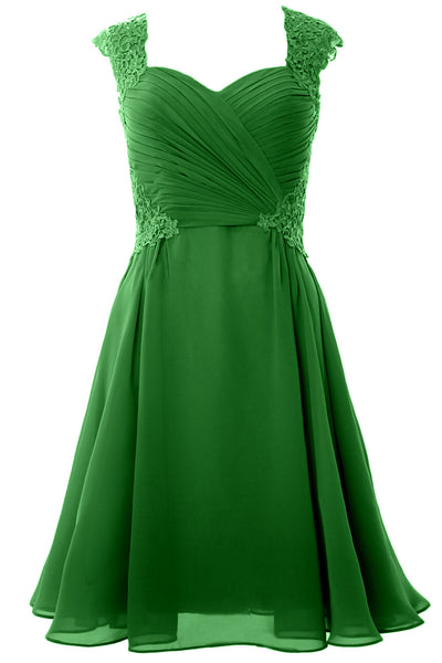 MACloth Women Cap Sleeve Cocktail Dress 2017 Short Wedding Party Formal Gown