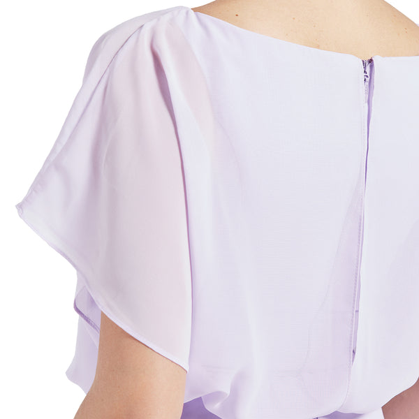 MACloth Women Chic Kimono Boat Neck Long Bridesmaid Dresses Slit