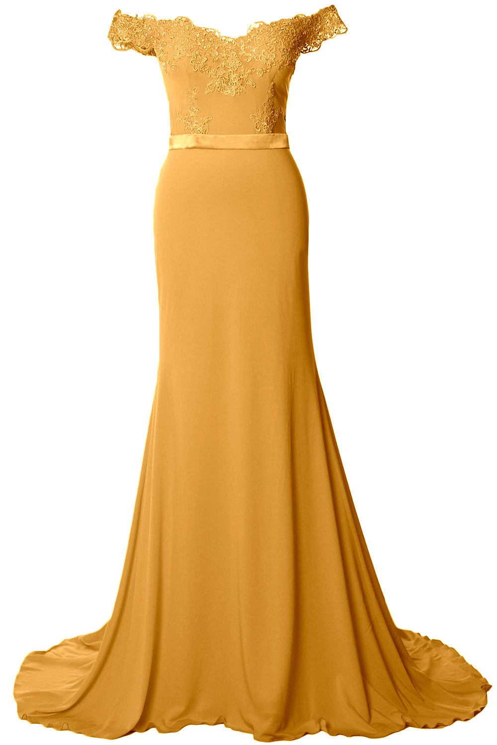 MACloth Women Prom Dresses Mermaid Off the Shoulder Lace Formal Evening Gown