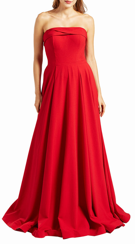 MACloth Women Prom Dresses Strapless Long Formal Evening Military Ball Gown