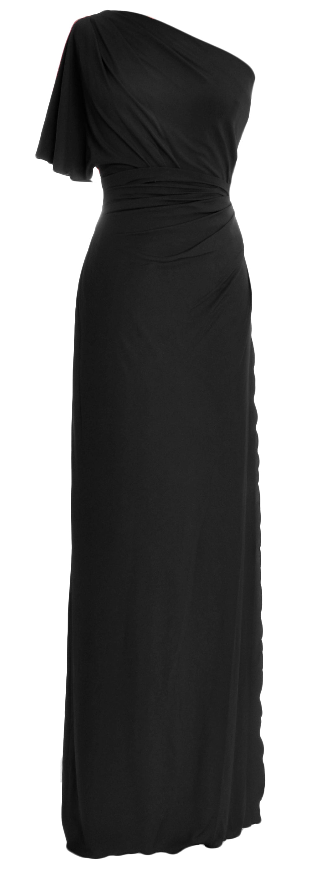 Vestido de fiesta de boda de jersey elegante de un solo hombro de MACloth