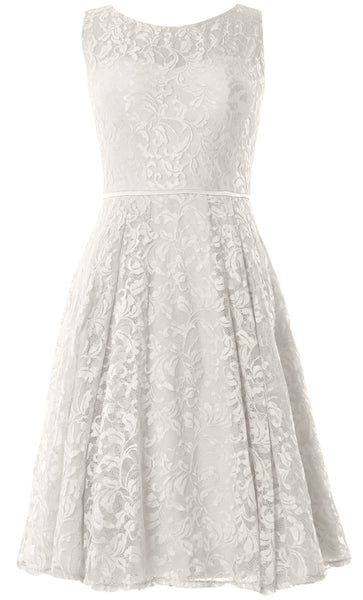 MACloth Women Lace Cocktail Dresses Vintage Short Wedding Party Guest Mother