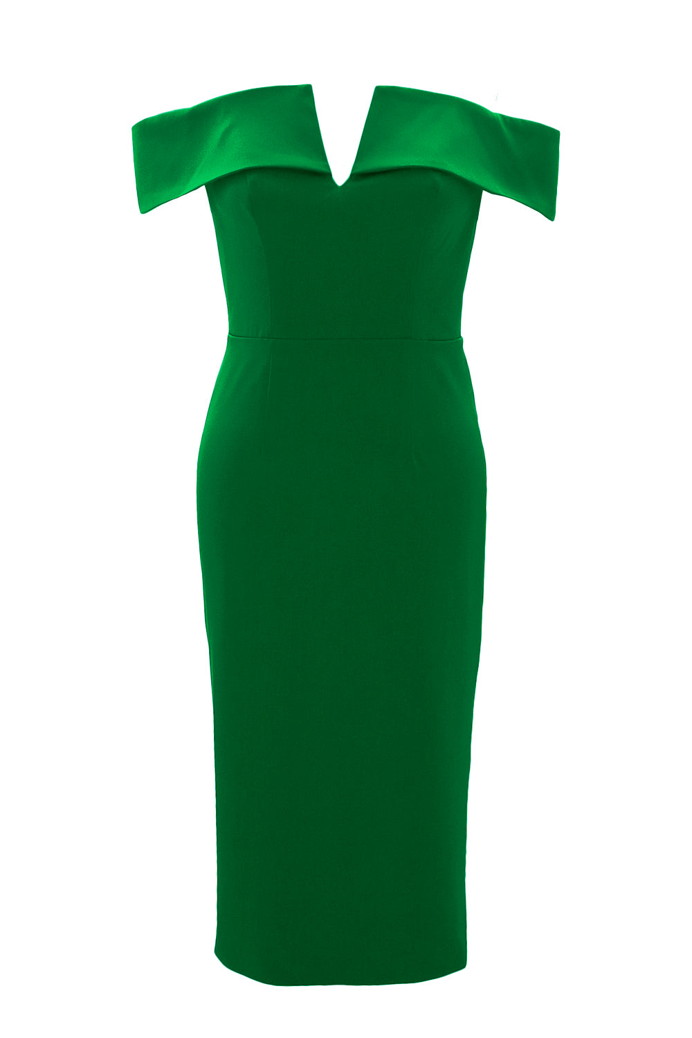 MACloth Women Sexy V Neck Off Shoulder Evening Bodycon Club Midi Cocktail Dress