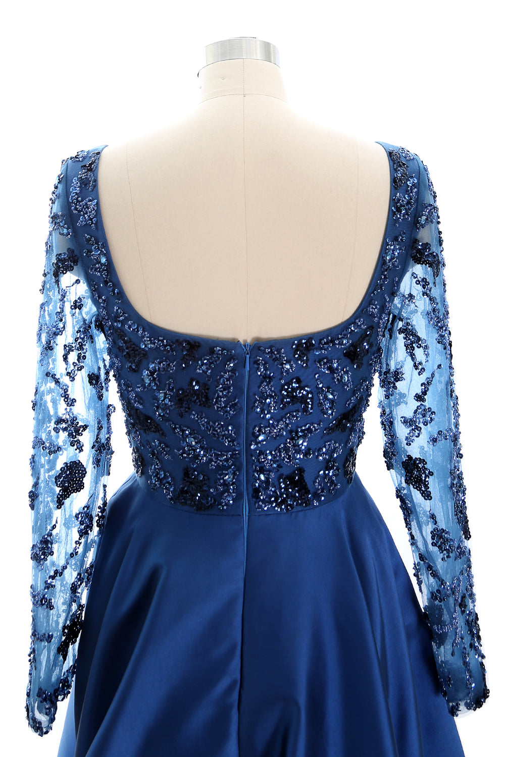 MACloth Damen Lange Ärmel Hi-Lo Abendkleid für die Brautmutter